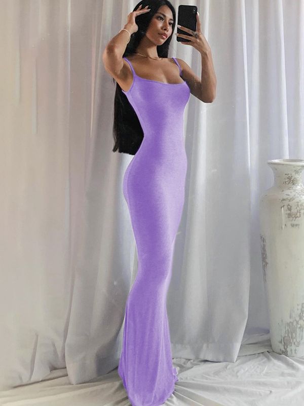 ParGrace Slim Sexy Maxi Dress Elegant  Clothing