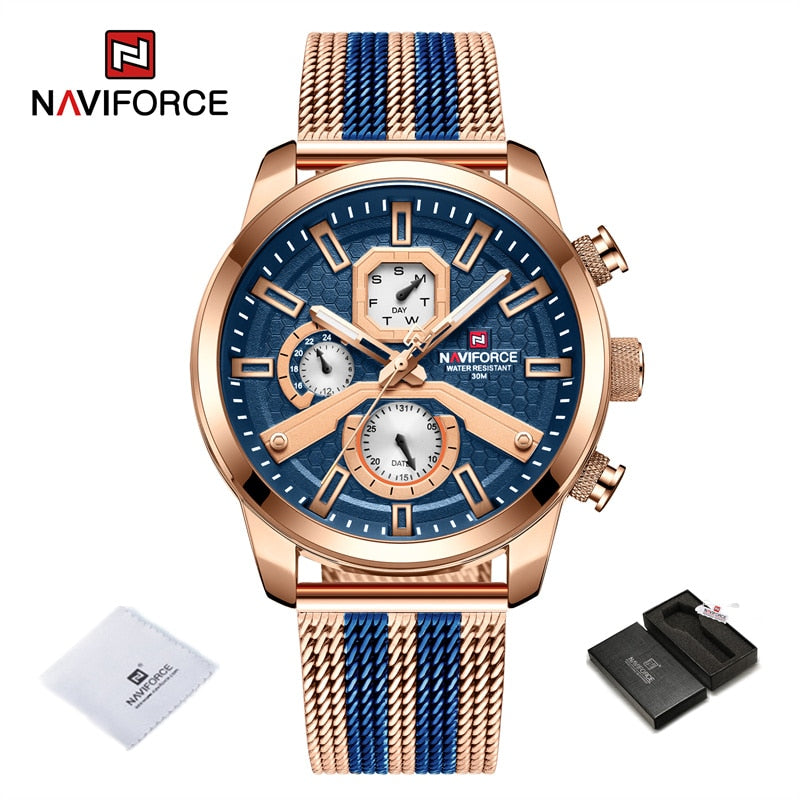 NAVIFORCE  Watches Top Brand Luxury Casual Quartz Watch  Waterproof Clock Luminous