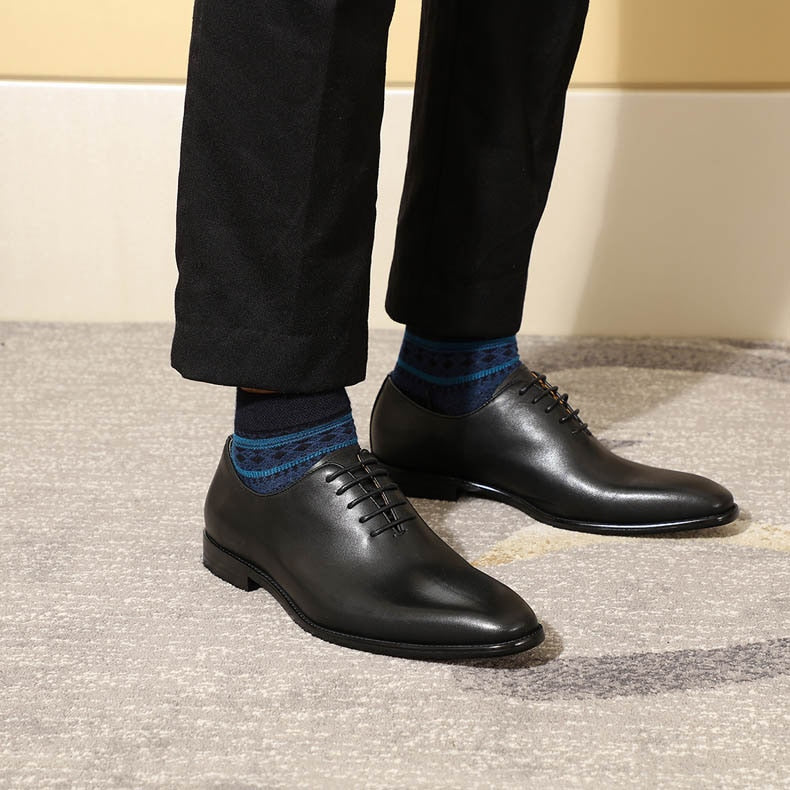 ParGrace Whole Cut Oxfords Plain Toe Genuine Leather
