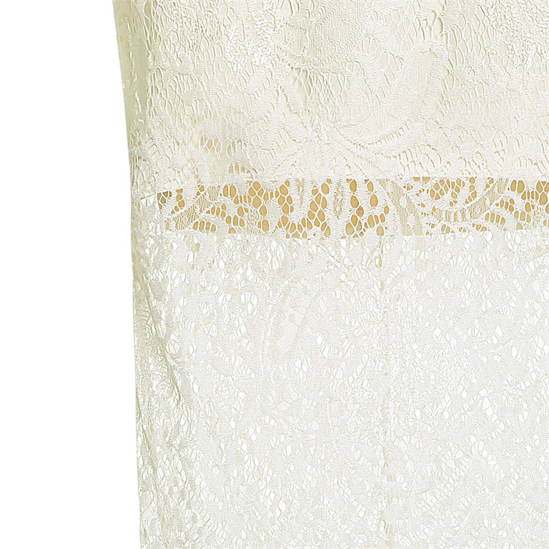 Pargrace Dress Lace Hollow Backless Elegant Party Chic Retro