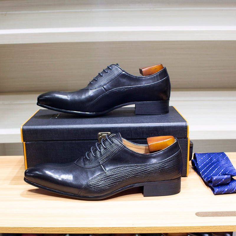 ParGrace Genuine Leather Oxford Handmade Formal Office