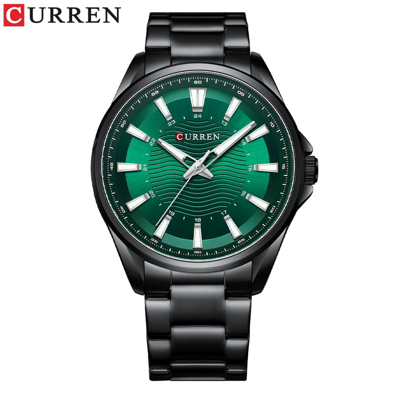 CURREN Classic Simple Stainless Steel Quartz Wrist watches with Luminous Hands