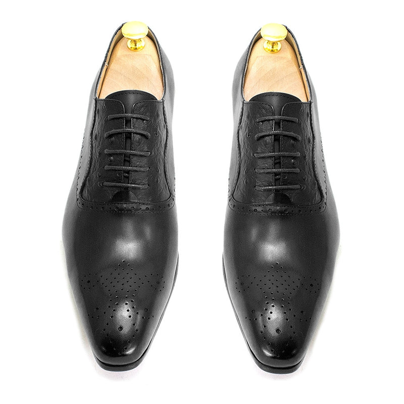 ParGrace Luxury Classic Lace Up Oxford Comfortable Genuine Leather