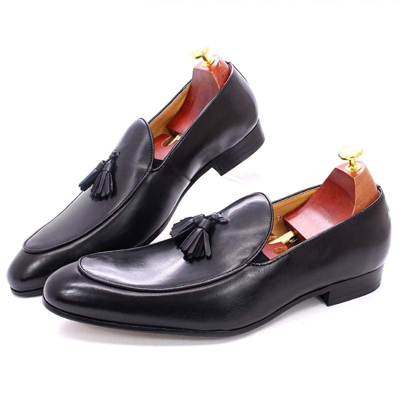 ParGrace Luxury Italian Loafers  Slip on Tassel Loafer  Shoes for Men