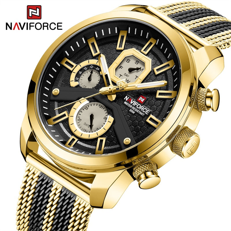 NAVIFORCE  Watches Top Brand Luxury Casual Quartz Watch  Waterproof Clock Luminous