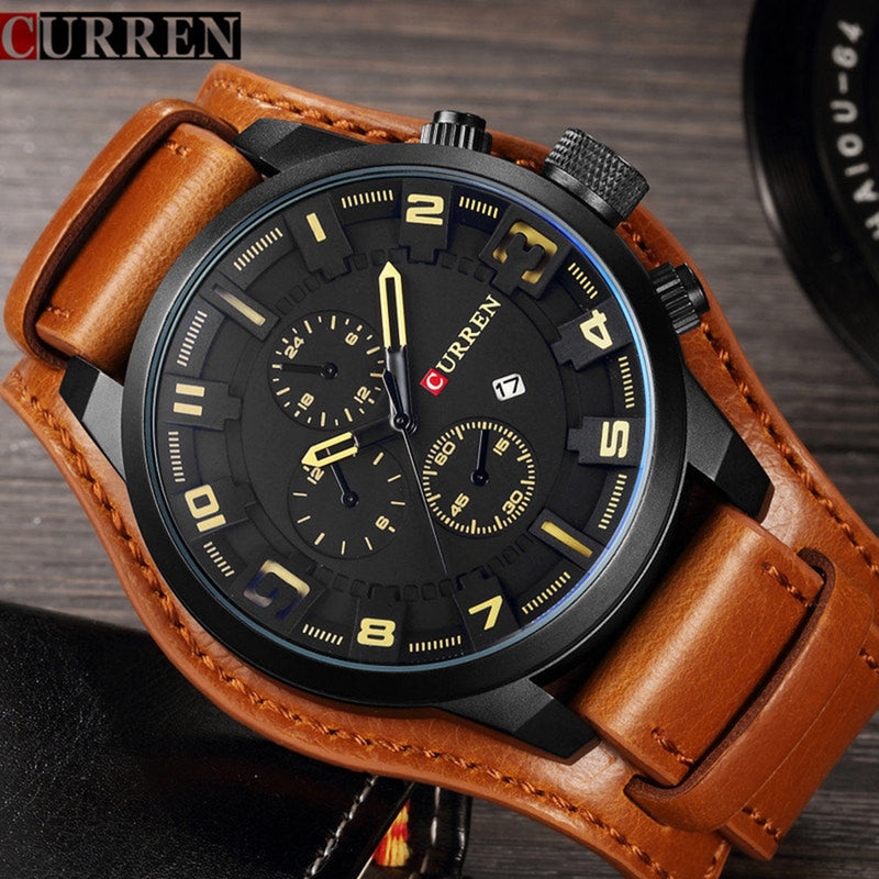 CURREN  Quartz Watch Date Waterproof Wristwatch Hodinky