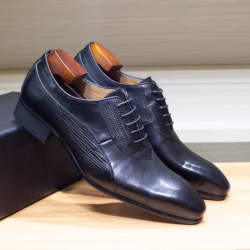 ParGrace Genuine Leather Oxford Handmade Formal Office