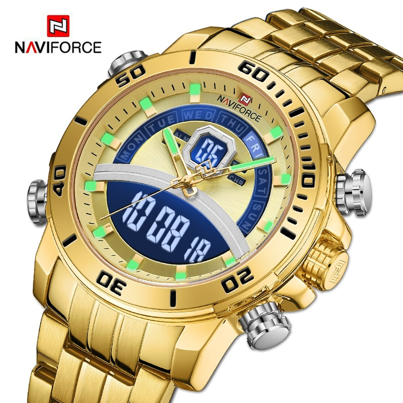 NAVIFORCE Luxury Digital Wristwatch Military Sport Quartz Waterproof