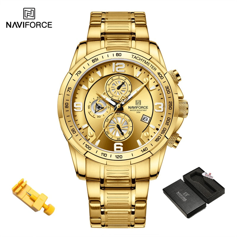 NAVIFORCE Temperament  Luxury   Multifunction Luminous Quartz