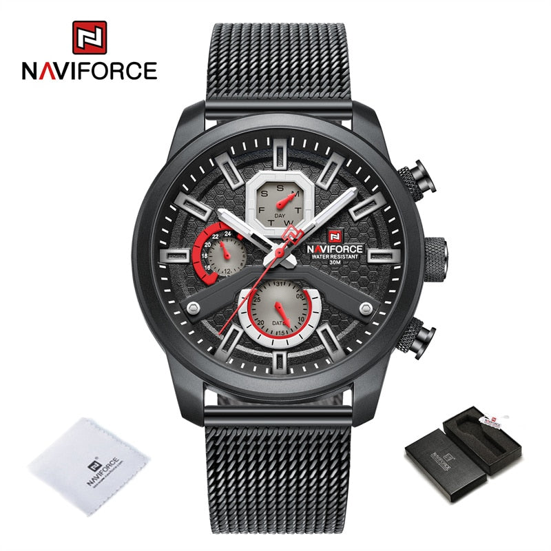 NAVIFORCE  Watches Top Brand Luxury Casual Quartz Watch  Waterproof Clock Luminous