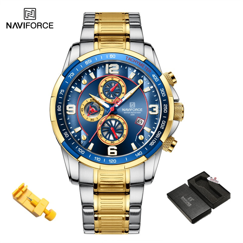 NAVIFORCE Temperament  Luxury   Multifunction Luminous Quartz