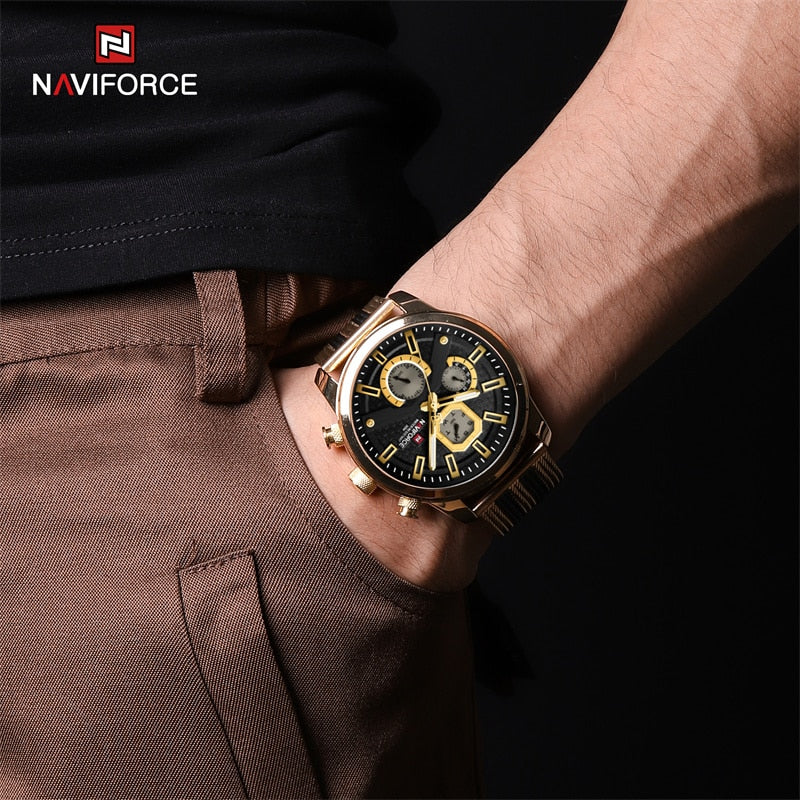 NAVIFORCE  Watches Top Brand Luxury Casual Quartz Watch  Waterproof Clock Luminous