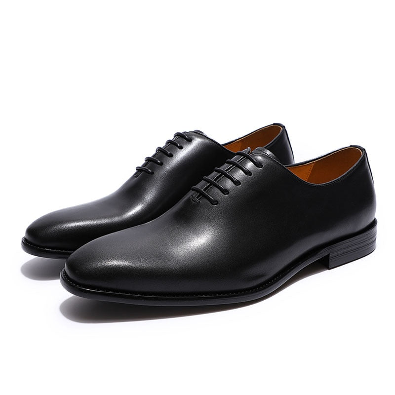ParGrace Whole Cut Oxfords Plain Toe Genuine Leather