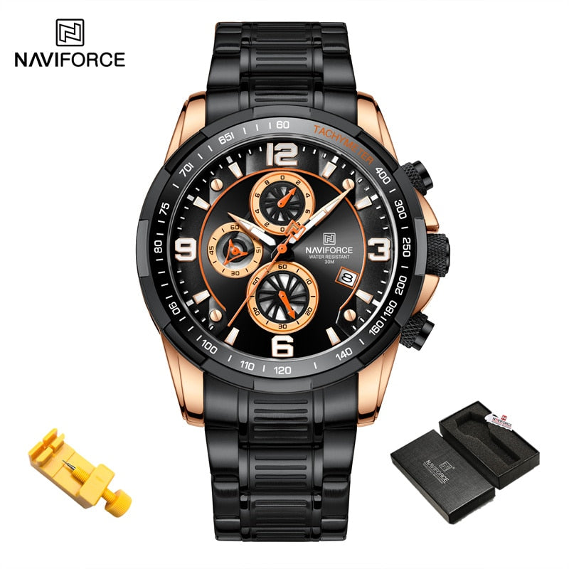 NAVIFORCE Temperament  Luxury   Multifunction Luminous Quartz