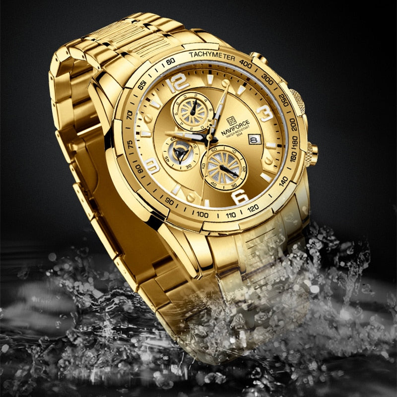 NAVIFORCE Temperament  Luxury   Multifunction Luminous Quartz