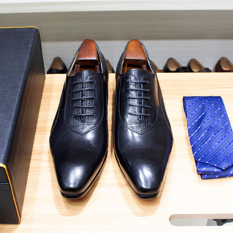 ParGrace Genuine Leather Oxford Handmade Formal Office