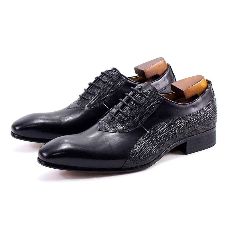 ParGrace Genuine Leather Oxford Handmade Formal Office