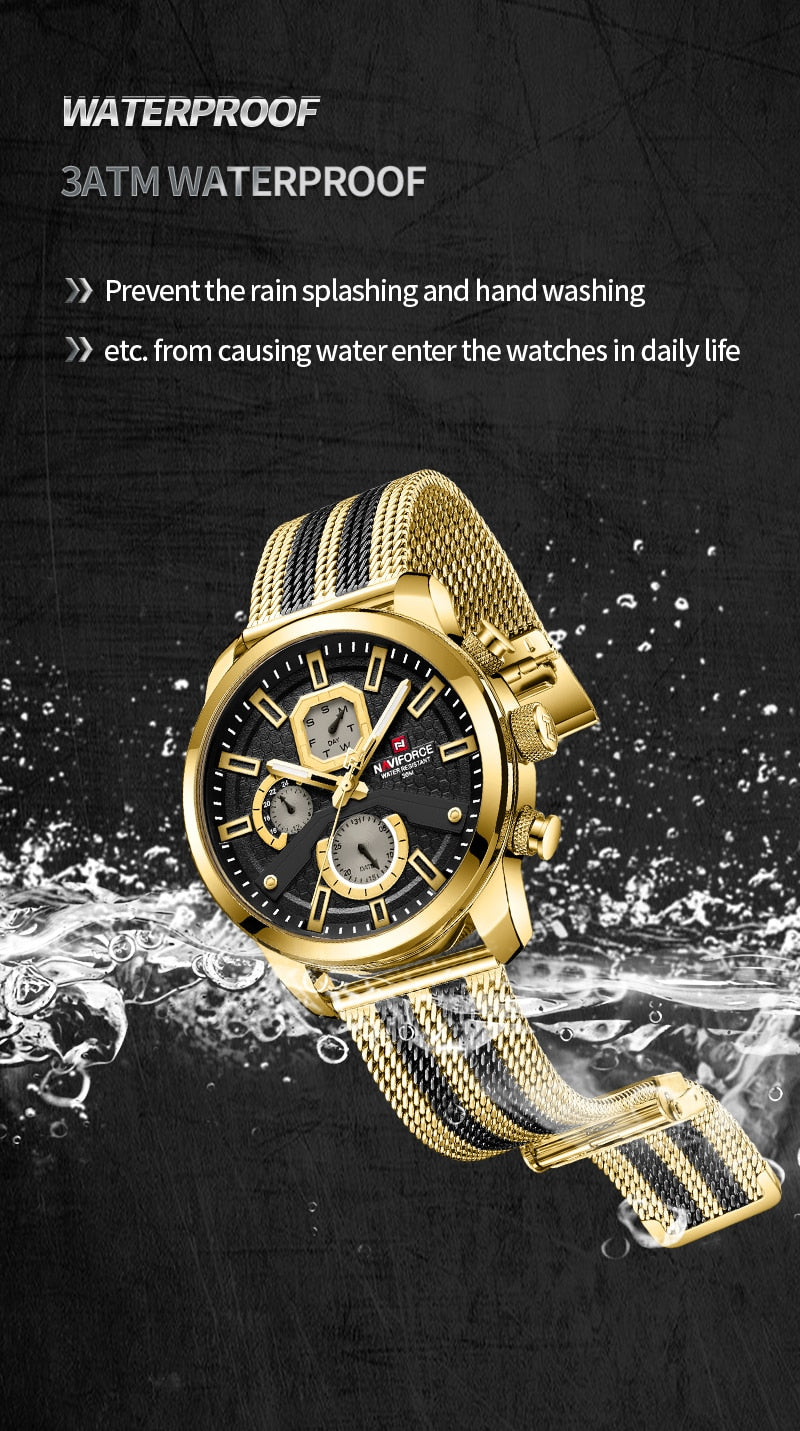 NAVIFORCE  Watches Top Brand Luxury Casual Quartz Watch  Waterproof Clock Luminous