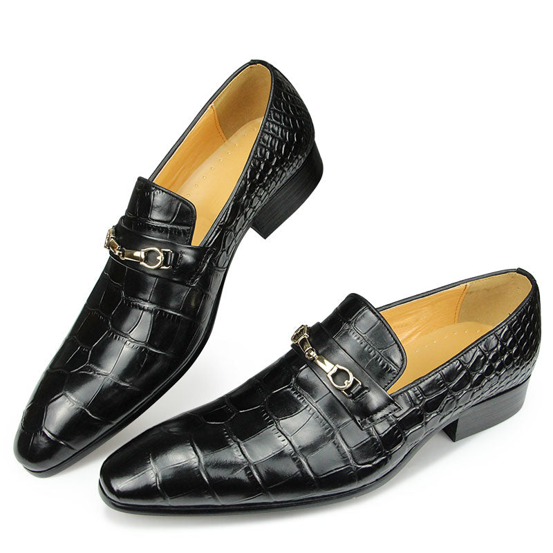 Oxford Casual Loafers for Men Retro High Quality Luxury Metal Buckle