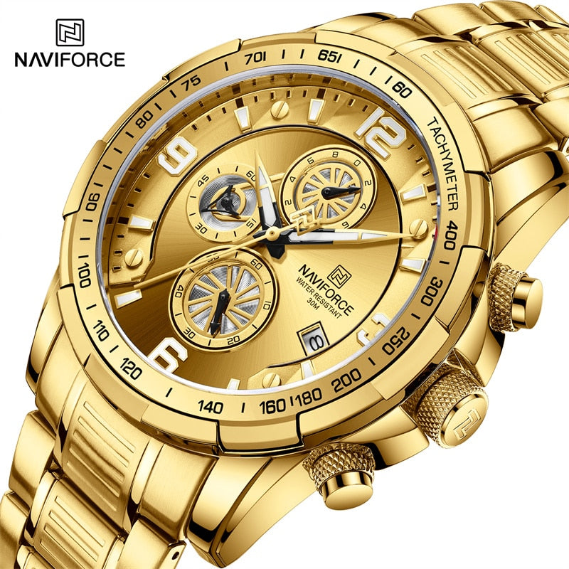 NAVIFORCE Temperament  Luxury   Multifunction Luminous Quartz