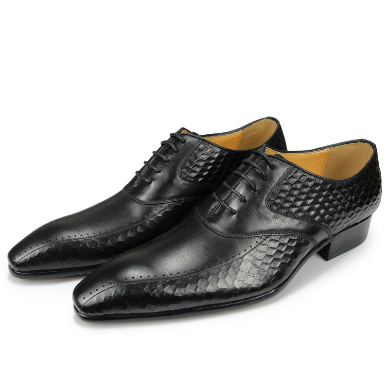 Dress Shoes for Men‘s Leather Casual Social Oxfords Model Classic Office