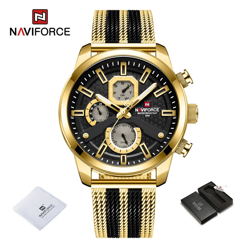 NAVIFORCE  Watches Top Brand Luxury Casual Quartz Watch  Waterproof Clock Luminous