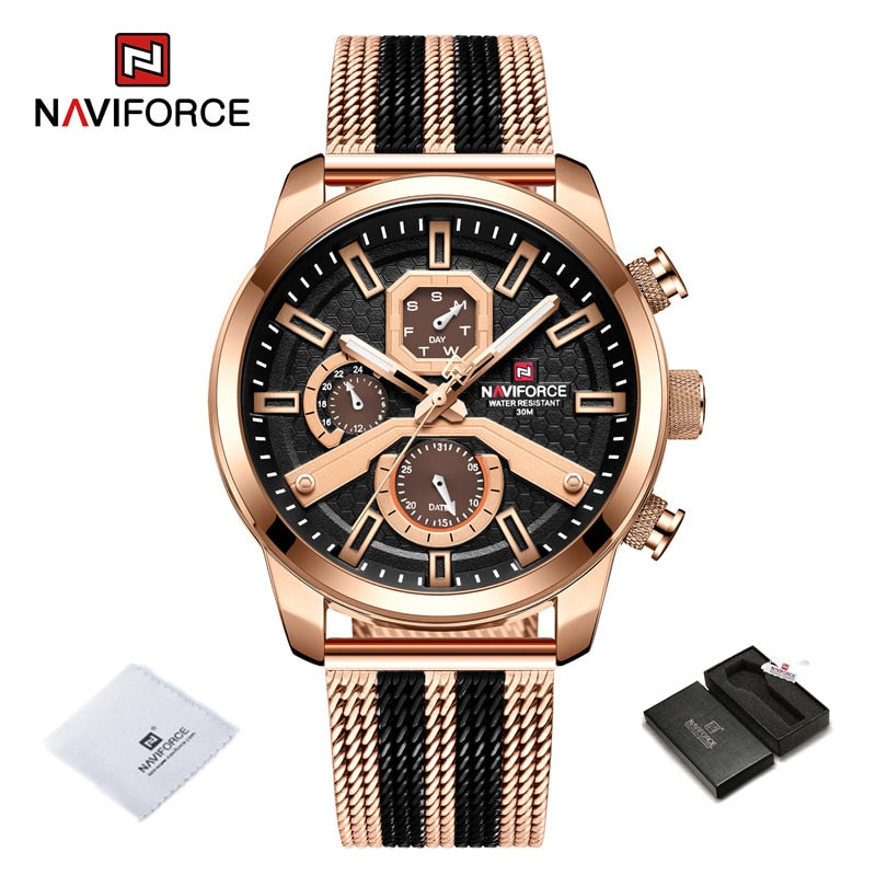 NAVIFORCE  Watches Top Brand Luxury Casual Quartz Watch  Waterproof Clock Luminous