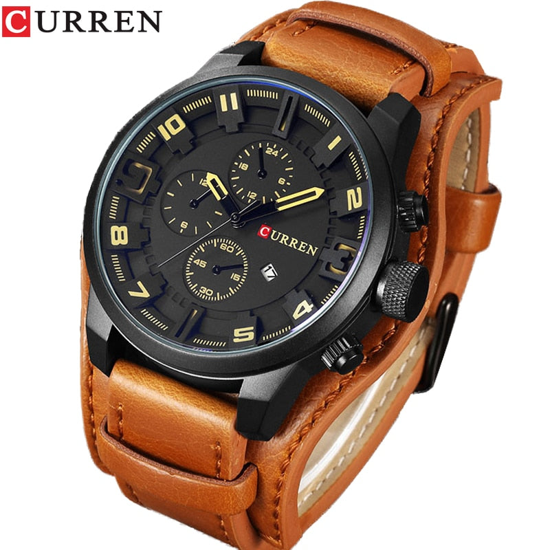 CURREN  Quartz Watch Date Waterproof Wristwatch Hodinky