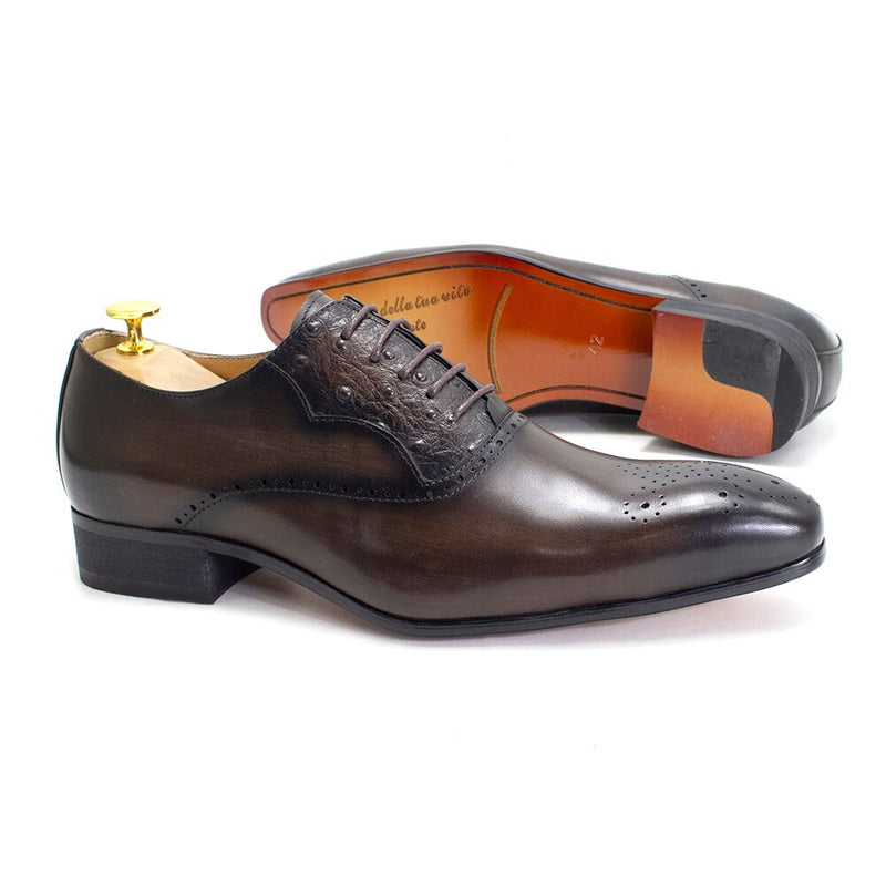 ParGrace Luxury Classic Lace Up Oxford Comfortable Genuine Leather