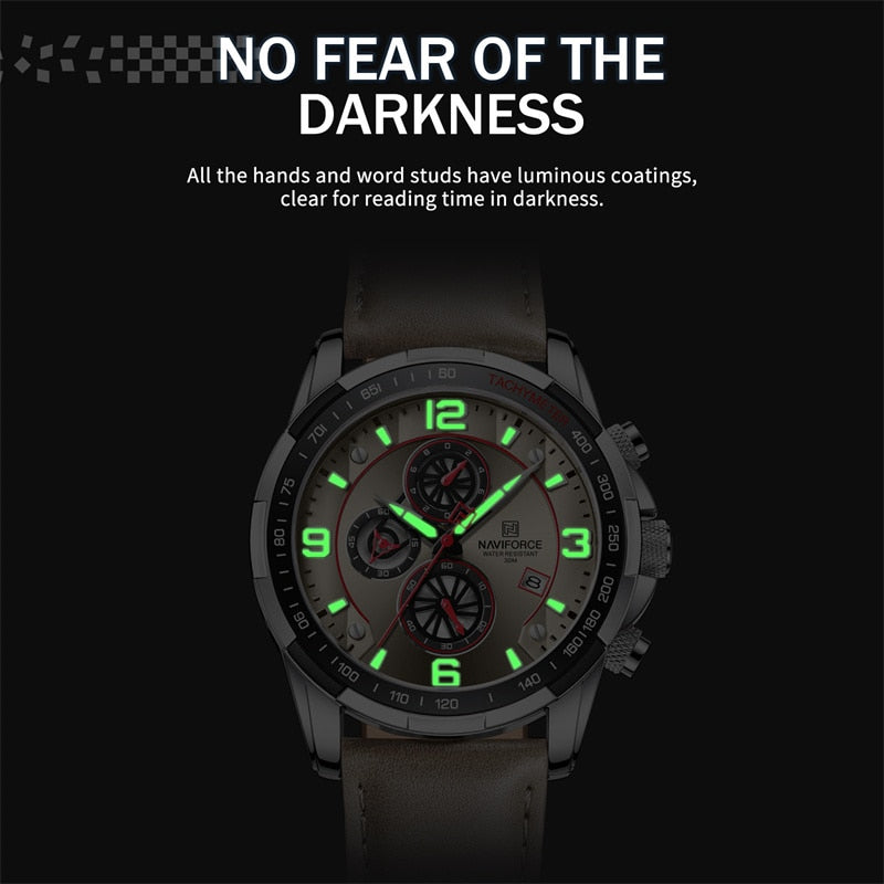 NAVIFORCE Watch For Men Multifunction Sport Waterproof  Quartz