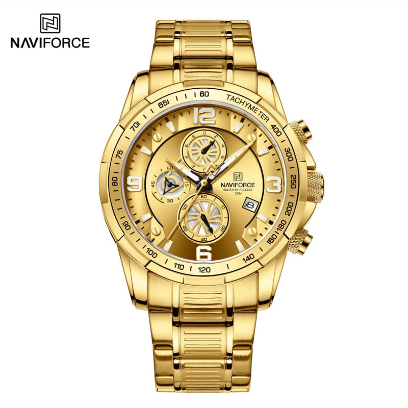 NAVIFORCE Temperament  Luxury   Multifunction Luminous Quartz